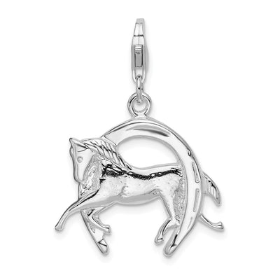 Sterling silver horseshoe charm