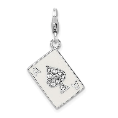 Sterling silver crystal charm