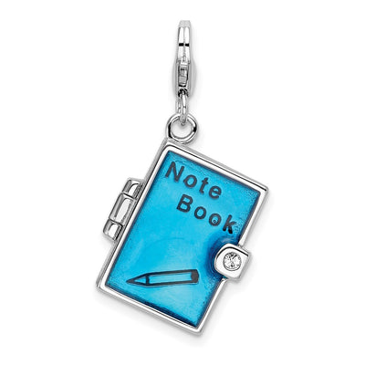 Sterling silver crystal charm