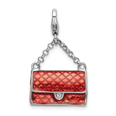 Sterling silver crystal charm