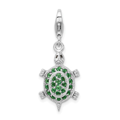 Sterling silver cubic zirconia charm