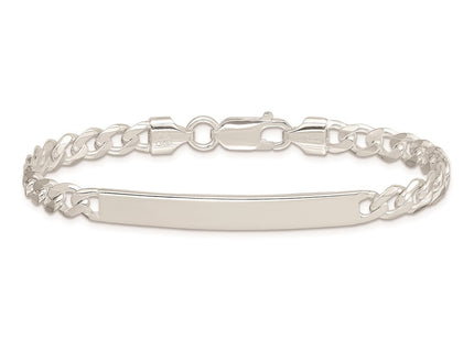 Sterling Silver Curb ID Bracelet (Style QCD150-7)