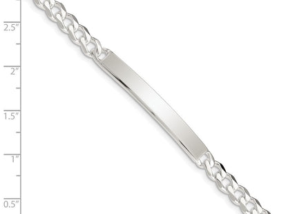Sterling Silver Curb ID Bracelet (Style QCD150-7)