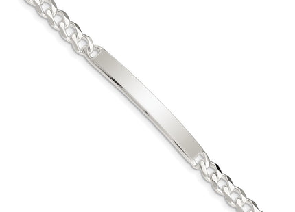 Sterling Silver Curb ID Bracelet (Style QCD150-7)