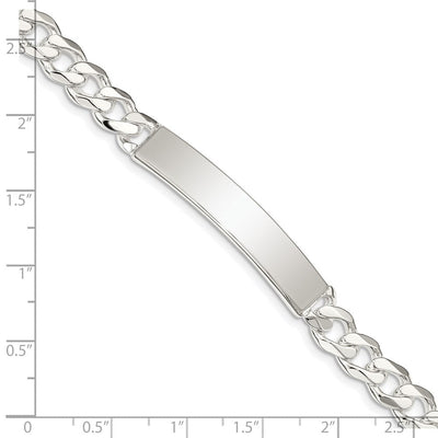Sterling Silver Curb Link ID Bracelet, 8 x 6mm (00-8)