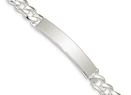 Sterling Silver Curb Link ID Bracelet (Style QCD200-8)