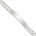 Sterling Silver Curb Link ID Bracelet, 8 x 6mm (00-8)