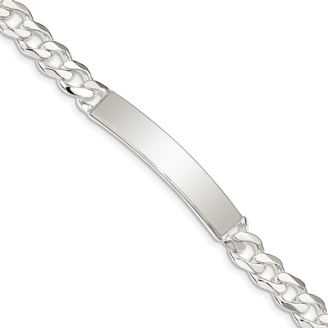 Sterling Silver Curb Link ID Bracelet, 8 x 6mm (00-8)