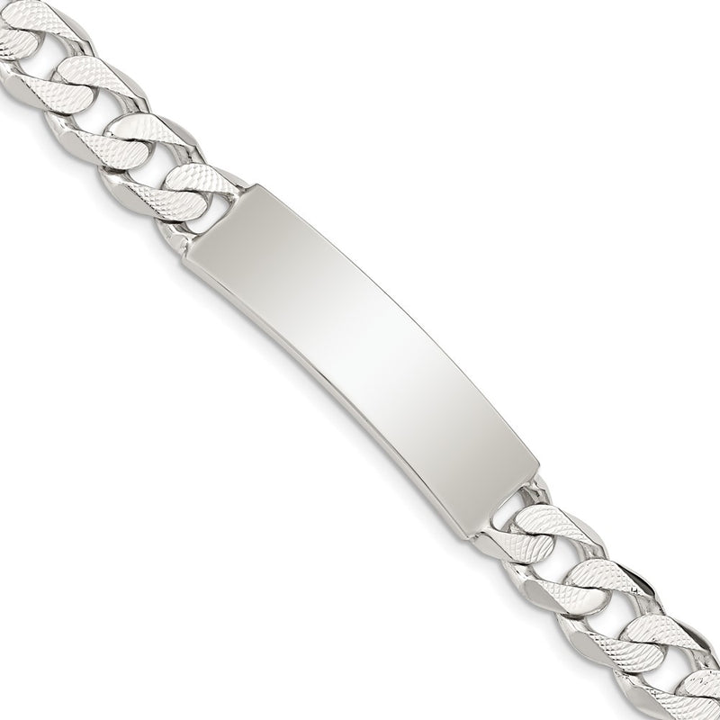 Sterling silver curb link engravable ID bracelet