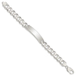 Sterling Silver Curb Link ID Bracelet, 8 x 10mm view