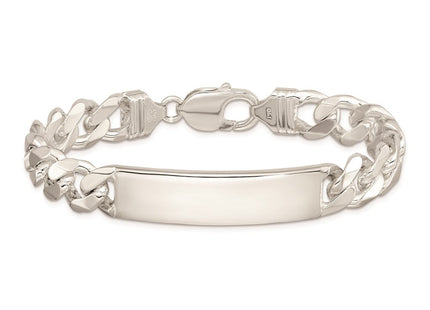 Sterling Silver Curb Link ID Bracelet (Style QCD300-8)