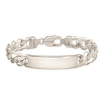 Sterling Silver Curb Link ID Bracelet, 8 x 10mm view