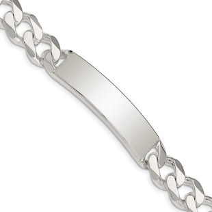 Sterling Silver Curb Link ID Bracelet (Style QCD300-8)