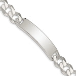 Sterling Silver Curb Link ID Bracelet, 8 x 10mm view