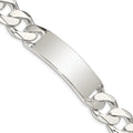 Sterling Silver Curb Link ID Bracelet, 8.5 x 14mm