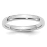 Sterling Silver Rhodium-plated Comfort Fit Size 7.5 Band