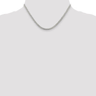 Sterling Silver Pav Curb Chain (Style QCF100-16)