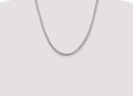 Sterling Silver Pav Curb Chain (Style QCF100-20)