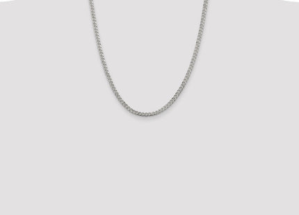 Sterling Silver Pav Curb Chain (Style QCF100-22)