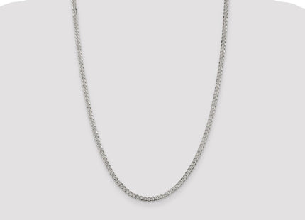 Sterling Silver Pav Curb Chain (Style QCF100-24)