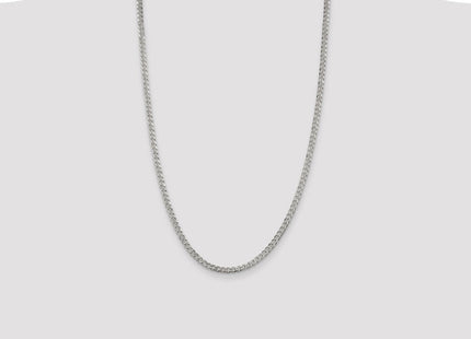 Sterling Silver Pav Curb Chain (Style QCF100-26)