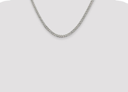 Sterling Silver Pav Curb Chain (Style QCF120-18)