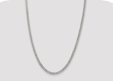 Sterling Silver Pav Curb Chain (Style QCF120-24)