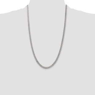 Sterling Silver Pave Curb Chain (Style QCF120-26)