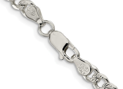 Sterling silver curb link chain, another view