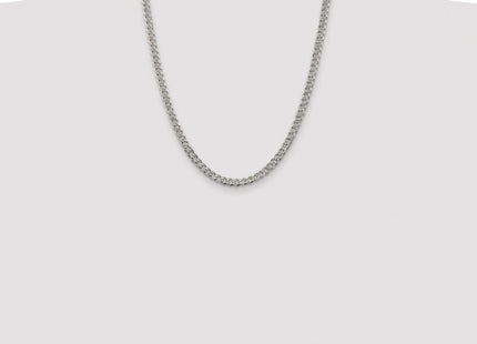 Sterling silver curb link chain, further view