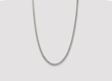 Sterling Silver Rhodium-plated Pav Curb Chain, 26 x 4.5mm