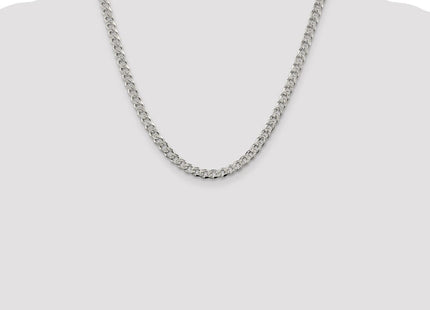 Sterling Silver Pav Curb Chain (Style QCF150-20)