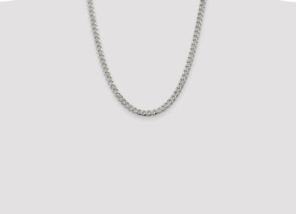 Sterling Silver Pav Curb Chain (Style QCF150-22)