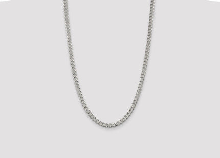 Sterling Silver Pav Curb Chain (Style QCF150-26)