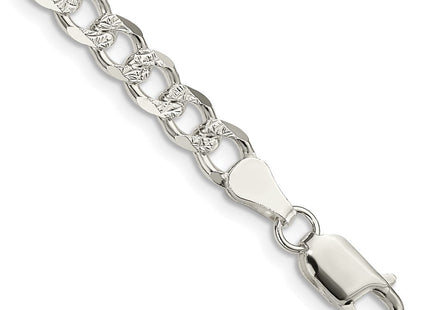 Sterling Silver Pav Curb Chain (Style QCF150-8)