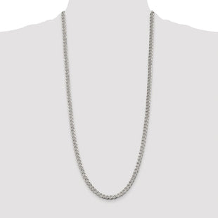 Sterling Silver Rhodium-plated Pave Curb Chain (Style QCF150R-30)