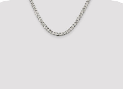 Sterling Silver Pav Curb Chain (Style QCF180-18)