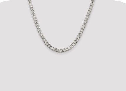 Sterling Silver Pav Curb Chain (Style QCF180-20)