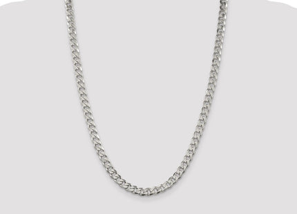 Sterling Silver Pav Curb Chain (Style QCF180-24)