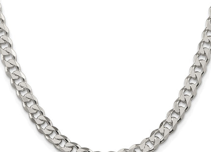 Sterling silver curb link chain, alternate view