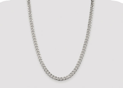 Sterling silver curb link chain, further view