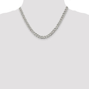 Sterling Silver Pav Curb Chain (Style QCF200-18)