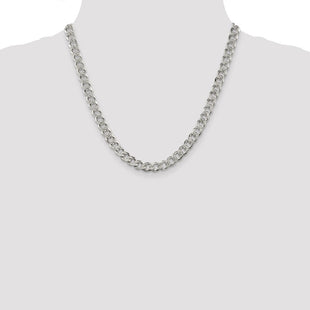 Sterling Silver Pav Curb Chain (Style QCF200-20)