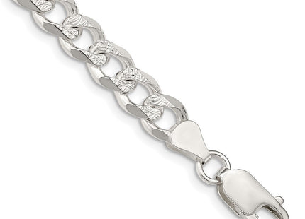 Sterling Silver Pav Curb Bracelet