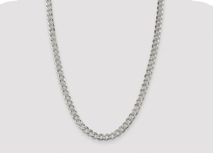 Sterling silver curb link chain, further view