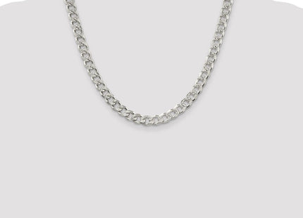 Sterling Silver Pav Curb Chain (Style QCF220-20)