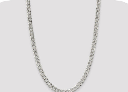 Sterling Silver Pav Curb Chain (Style QCF220-26)