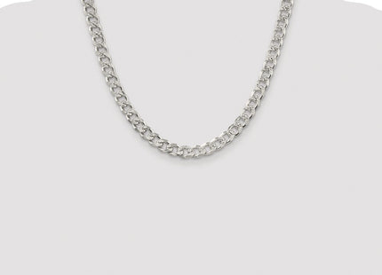 Sterling silver curb link chain, further view