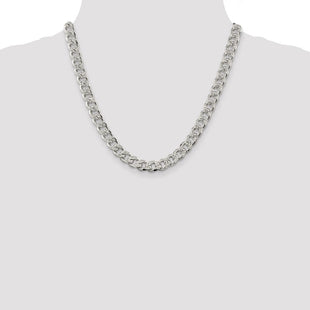 Sterling Silver Pav Curb Chain (Style QCF250-20)