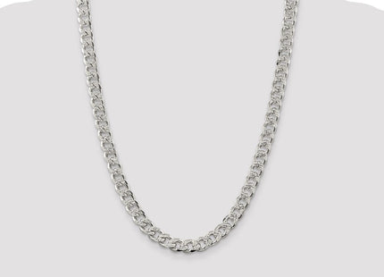 Sterling Silver Pav Curb Chain (Style QCF250-24)